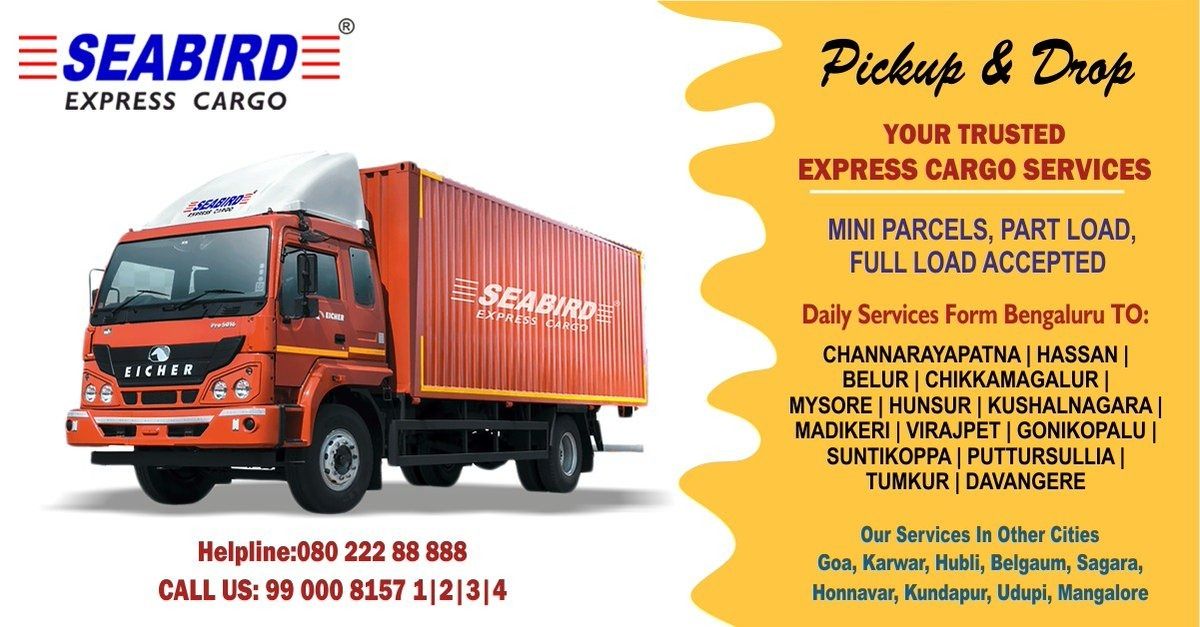 Seabird Express Cargo pickup and drop service poster